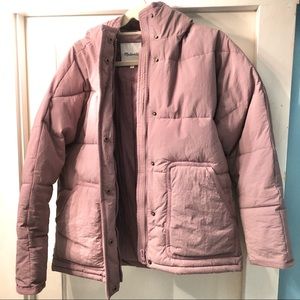 Madewell Holland Quilted Puffer Parka, Faded Purple, Size Small